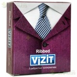 ВИЗИТ ПРЕЗЕРВАТИВЫ №3 РИББЕД С КОЛЬЦАМИ РЕБРИСТЫЕ  [VIZIT]                                                                                                                                                                                                
