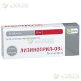ЛИЗИНОПРИЛ-OBL ТАБ. 10МГ №30