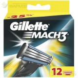 ЖИЛЛЕТ МАЧ 3 КАССЕТЫ СМЕН. Д/БРИТЬЯ №12  [GILLETTE MACH 3]                                                                                                                                                                                                