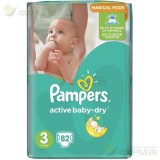 ПАМПЕРС АКТИВ БЕБИ-ДРАЙ ПОДГУЗНИКИ ДЕТ. №82 Р.3 5-9КГ  [PAMPERS ACTIVE BABY-DRY]                                                                                                                                                                          